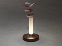 Konstsmide LED Außentischleuchte Und Blumenvase BIARRITZ Mit Akkubetrieb, Rost Höhe 20cm -Licht Welt Geschaft led aussentischleuchte und blumenvase biarritz mit 14
