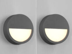 Trio Leuchten LED Außenwandleuchten Rund Flach 2er Set In Anthrazit Ø 20 Cm 9 Trio Leuchten LED Außenwandleuchten Rund Flach 2er Set In Anthrazit Ø 20 Cm -Licht Welt Geschaft led aussenwandleuchten rund flach 2er set in anthr 2
