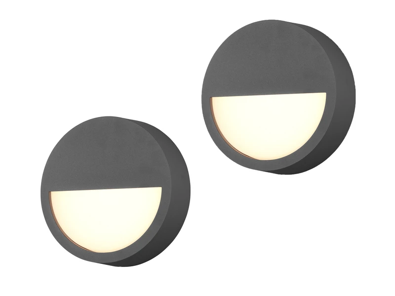 Trio Leuchten LED Außenwandleuchten Rund Flach 2er Set In Anthrazit Ø 20 Cm 7 Trio Leuchten LED Außenwandleuchten Rund Flach 2er Set In Anthrazit Ø 20 Cm – Bild 7