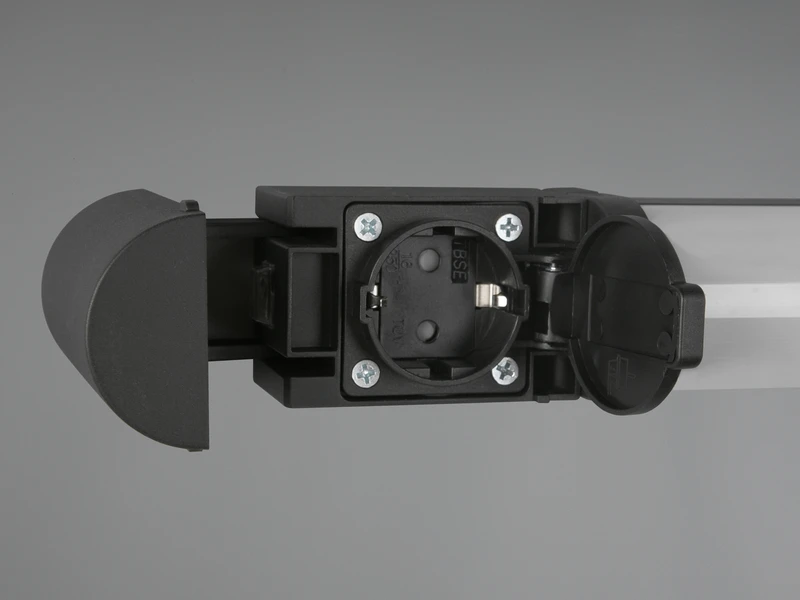 Trio Leuchten LED Bad Wandleuchte PIERA Mit Steckdose Schwarz 41,5cm -Spiegelleuchte 8 Trio Leuchten LED Bad Wandleuchte PIERA Mit Steckdose Schwarz 41,5cm -Spiegelleuchte – Bild 8