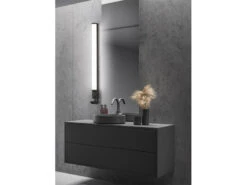 Trio Leuchten LED Bad Wandleuchte PIERA Mit Steckdose Schwarz 79cm - Spiegelleuchte -Licht Welt Geschaft led bad wandleuchte piera mit steckdose schwarz 79 5