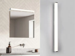 Trio Leuchten LED Badezimmer Wandleuchte FABIO In Chrom 80cm - Spiegelleuchte