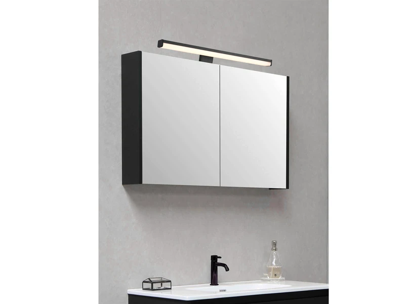 Trio Leuchten LED Badezimmer Wandleuchte LINO In Schwarz, Breite 40cm - Spiegelleuchte 5 Trio Leuchten LED Badezimmer Wandleuchte LINO In Schwarz, Breite 40cm - Spiegelleuchte – Bild 5