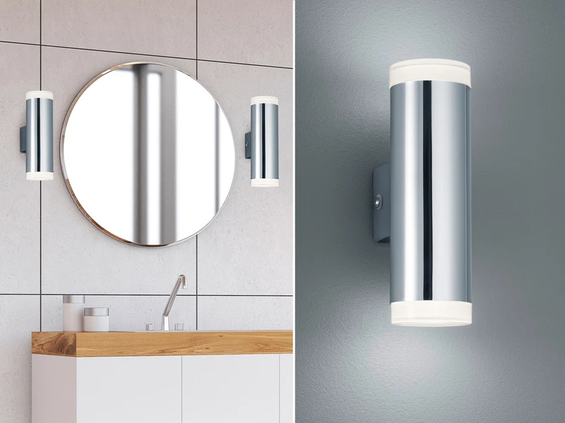 Trio Leuchten LED Badezimmer Wandleuchte RAY Up And Down In Chrom 16,6cm - Spiegelleuchte 1 Trio Leuchten LED Badezimmer Wandleuchte RAY Up And Down In Chrom 16,6cm - Spiegelleuchte