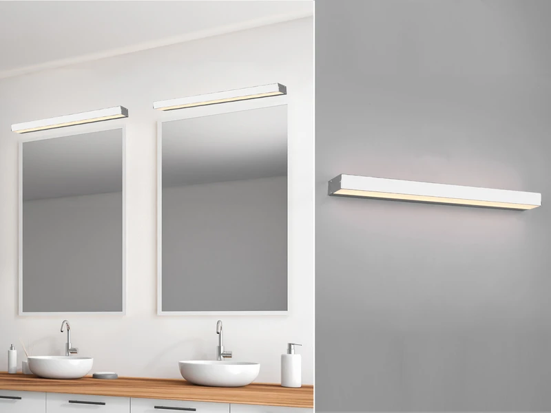 Trio Leuchten LED Badezimmer Wandleuchte ROCCO Chrom 60cm - Up-Down Spiegelleuchte 1 Trio Leuchten LED Badezimmer Wandleuchte ROCCO Chrom 60cm - Up-Down Spiegelleuchte