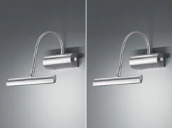 Trio Leuchten LED Bilderleuchte Im 2er Set In Silber Matt Mit Flexarm & Drehdimmer -Licht Welt Geschaft led bilderleuchte im 2er set in silber matt mit fl 2
