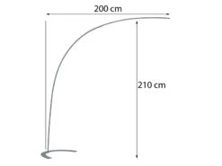 Trio Leuchten LED Bogenlampe SHANGHAI Dimmbar, 200cm Ausladung, Metall Schwarz 8 Trio Leuchten LED Bogenlampe SHANGHAI Dimmbar, 200cm Ausladung, Metall Schwarz -Licht Welt Geschaft led bogenlampe shanghai dimmbar 200cm ausladung me 2