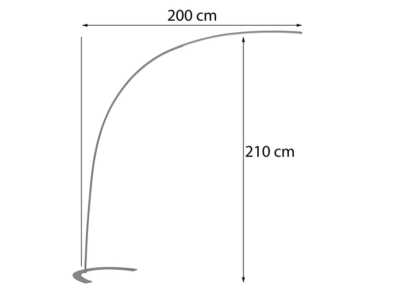 Trio Leuchten LED Bogenlampe SHANGHAI Dimmbar, 200cm Ausladung, Metall Schwarz 3 Trio Leuchten LED Bogenlampe SHANGHAI Dimmbar, 200cm Ausladung, Metall Schwarz – Bild 3