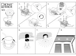 Konstsmide LED Deckeneinbaustrahler OUTDOOR Glasfront Mit Schwarzem Rand Ø11cm, IP44 -Licht Welt Geschaft led deckeneinbaustrahler outdoor glasfront mit sch 5