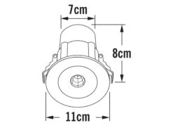 Konstsmide LED Deckeneinbaustrahler OUTDOOR Glasfront Mit Weißem Rand Ø11cm, IP44 -Licht Welt Geschaft led deckeneinbaustrahler outdoor glasfront mit wei 4