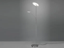Trio Leuchten LED Deckenfluter BRANTFORD Silber Schwenkbar Mit Lesearm, Höhe 180cm -Licht Welt Geschaft led deckenfluter brantford silber schwenkbar mit l 2