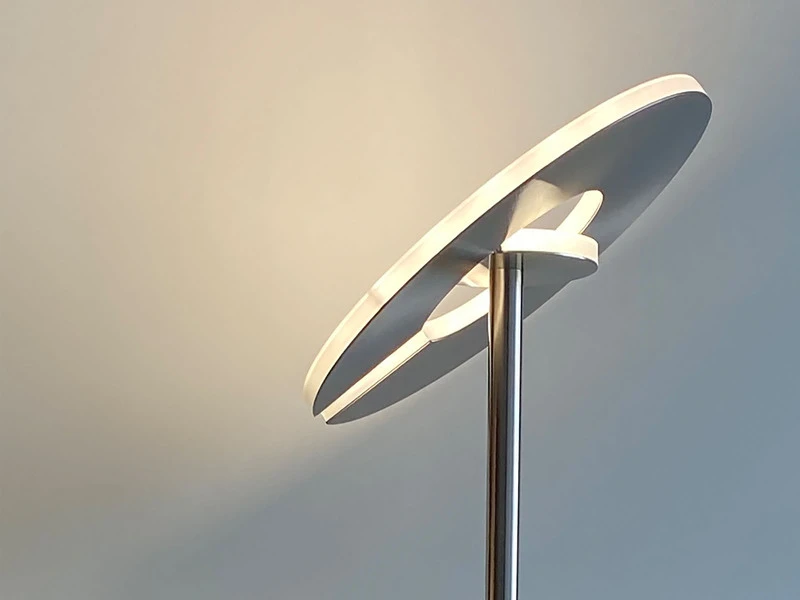 Fischer & Honsel LED Deckenfluter DENT Silber Mit Leselampe Dimmbar - Höhe 180cm 8 Fischer & Honsel LED Deckenfluter DENT Silber Mit Leselampe Dimmbar - Höhe 180cm – Bild 8