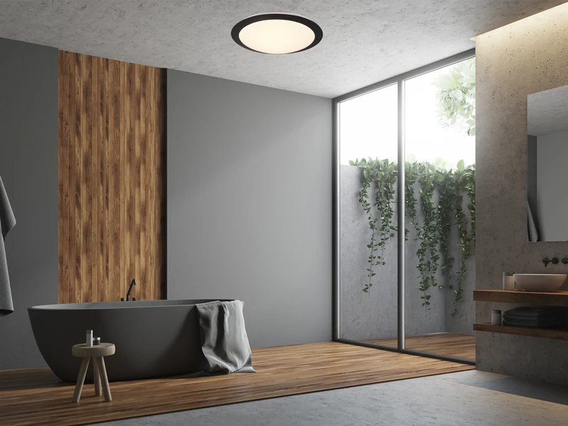 Trio Leuchten LED Deckenleuchte 2er Set In Schwarz Ø 29cm, IP44 - Badlampen 6 Trio Leuchten LED Deckenleuchte 2er Set In Schwarz Ø 29cm, IP44 - Badlampen – Bild 6