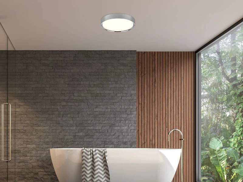 Trio Leuchten LED Deckenleuchte 2er Set In Silber Chrom Ø 33cm, IP44 - Badlampen 8 Trio Leuchten LED Deckenleuchte 2er Set In Silber Chrom Ø 33cm, IP44 - Badlampen – Bild 8