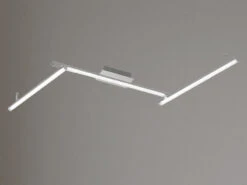 Wofi LED Deckenleuchte AKRON Dimmbar In Silber Matt, Breite 180cm