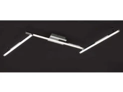 Wofi LED Deckenleuchte AKRON Dimmbar In Silber Matt, Breite 180cm -Licht Welt Geschaft led deckenleuchte akron dimmbar in silber matt bre 3