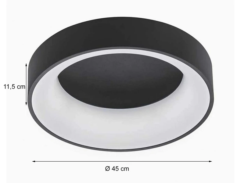 Wofi LED Deckenleuchte CAMERON Fernbedienung & Farbwechsel Ø45cm 4 Wofi LED Deckenleuchte CAMERON Fernbedienung & Farbwechsel Ø45cm – Bild 4