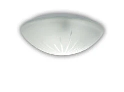 Niermann LED Deckenleuchte / Deckenschale Rund, Schliffglas Satiniert, Ø 25cm