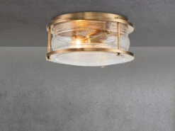 MeineWunschleuchte LED Deckenleuchte In Messing Für Badezimmer & Wohnraum, Ø30,5cm -Licht Welt Geschaft led deckenleuchte in messing fuer badezimmer wohnr 2