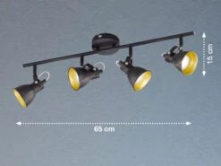 FHL Easy LED Deckenstrahler BOBBY 4 Flammig - Deckenspot Industrial Schwarz Gold 7 FHL Easy LED Deckenstrahler BOBBY 4 Flammig - Deckenspot Industrial Schwarz Gold -Licht Welt Geschaft led deckenstrahler bobby 4 flammig deckenspot indu 2