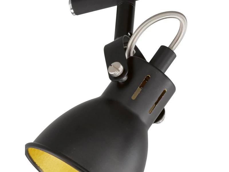 FHL Easy LED Deckenstrahler BOBBY 4 Flammig - Deckenspot Industrial Schwarz Gold 4 FHL Easy LED Deckenstrahler BOBBY 4 Flammig - Deckenspot Industrial Schwarz Gold – Bild 4