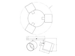 MeineWunschleuchte LED Deckenstrahler Rund 3 Flammig Aus Metall Mit Stoffschirmen In Schwarz Gold -Licht Welt Geschaft led deckenstrahler rund 3 flammig aus metall mit s 3