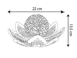 Globo LED Deko Solarleuchte Seerose Mit Crackle Glaskugel, Grün-Gold Ø22cm -Licht Welt Geschaft led deko solarleuchte seerose mit crackle glaskuge 24
