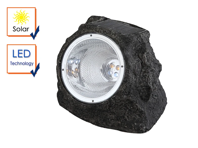 Globo LED DEKO Solarsteine Für Den Garten & Außenbereich - 6er SET, Grau 3 Globo LED DEKO Solarsteine Für Den Garten & Außenbereich - 6er SET, Grau – Bild 3