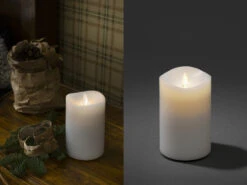 Konstsmide LED Duftkerze Mit 6h Timer, Flackernd, Ø 9cm, Höhe 13cm, Batteriebetrieb