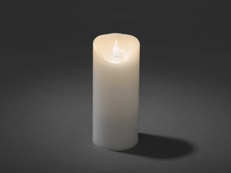 Konstsmide LED Echtwachskerze Mit Flamme & Timer, Ø 7,5cm, Höhe 17,5cm, Batteriebetrieb 3 Konstsmide LED Echtwachskerze Mit Flamme & Timer, Ø 7,5cm, Höhe 17,5cm, Batteriebetrieb – Bild 3