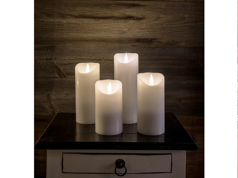 Konstsmide LED Echtwachskerze Mit Flamme & Timer, Ø 7,5cm, Höhe 17,5cm, Batteriebetrieb 7 Konstsmide LED Echtwachskerze Mit Flamme & Timer, Ø 7,5cm, Höhe 17,5cm, Batteriebetrieb – Bild 7