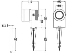 MeineWunschleuchte LED Gartenstrahler 2er SET Schwenkbar Mit Erdspieß & 5m Anschlußkabel -Licht Welt Geschaft led gartenstrahler 2er set schwenkbar mit erdspies 6