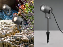 Trio Leuchten LED Gartenstrahler MAREB Schwenkbar Mit Erdspieß & 5m Anschlußkabel