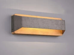 Trio Leuchten LED Holz Wandlampe ARINO Up And Down Mit Stufen Dimmer - Silber Antik 35cm -Licht Welt Geschaft led holz wandlampe arino up and down mit stufen di 2