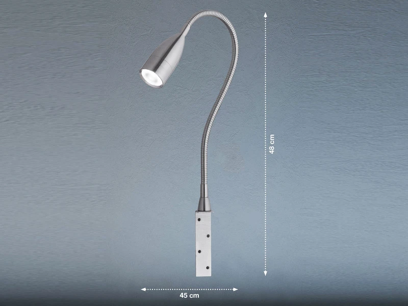 Fischer & Honsel LED Leseleuchte STEN Dimmbar, Schwanenhals Bettleuchte Zum Anschrauben 4 Fischer & Honsel LED Leseleuchte STEN Dimmbar, Schwanenhals Bettleuchte Zum Anschrauben – Bild 4