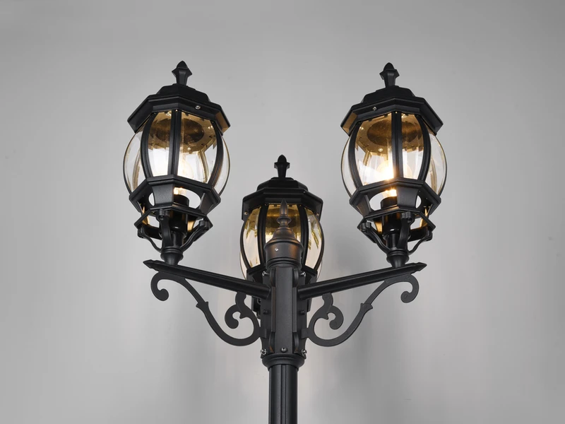 MeineWunschleuchte LED Mastleuchte 3-flammige Laterne Aluminium Schwarz, Höhe 240cm 5 MeineWunschleuchte LED Mastleuchte 3-flammige Laterne Aluminium Schwarz, Höhe 240cm – Bild 5