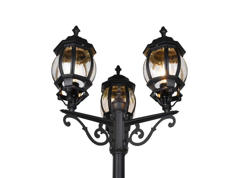 MeineWunschleuchte LED Mastleuchte 3-flammige Laterne Aluminium Schwarz, Höhe 240cm 6 MeineWunschleuchte LED Mastleuchte 3-flammige Laterne Aluminium Schwarz, Höhe 240cm – Bild 6