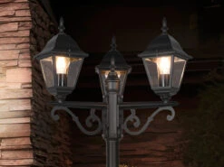 MeineWunschleuchte LED Mastleuchte 3-flammige Laterne, Aluminium Schwarz Höhe 200cm 8 MeineWunschleuchte LED Mastleuchte 3-flammige Laterne, Aluminium Schwarz Höhe 200cm -Licht Welt Geschaft led mastleuchte 3 flammige laterne aluminium schwa 2