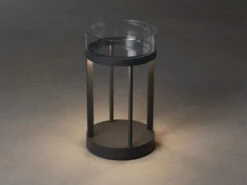 Konstsmide LED Outdoor Tischlaterne CHIETI Per USB Aufladbar, Grau Höhe 25cm -Licht Welt Geschaft led outdoor tischlaterne chieti per usb aufladbar 1 2