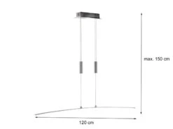 Wofi LED Pendelleuchte FREYA Silber Chrom Höhenverstellbar, Breite 120cm 6 Wofi LED Pendelleuchte FREYA Silber Chrom Höhenverstellbar, Breite 120cm -Licht Welt Geschaft led pendelleuchte freya silber chrom hoehenverstel 2