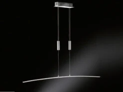Wofi LED Pendelleuchte FREYA Silber Chrom Höhenverstellbar, Breite 120cm