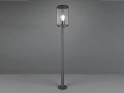 MeineWunschleuchte LED Pollerleuchte In Anthrazit Klar Höhe 100cm IP44 - Außenleuchten Wegeleuchten