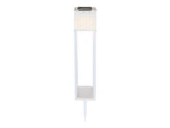 MeineWunschleuchte LED Rattan Solarleuchten 2er Set Weiß - Außenstehlampen Mit Erdspieß Höhe 62cm -Licht Welt Geschaft led rattan solarleuchten 2er set weiss aussenstehl 7