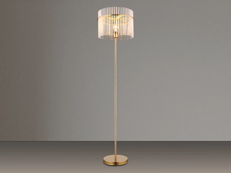 MeineWunschleuchte LED Retro Stehleuchte Mit Transparenten Echtglas Stäben, Höhe 152cm 3 MeineWunschleuchte LED Retro Stehleuchte Mit Transparenten Echtglas Stäben, Höhe 152cm – Bild 3