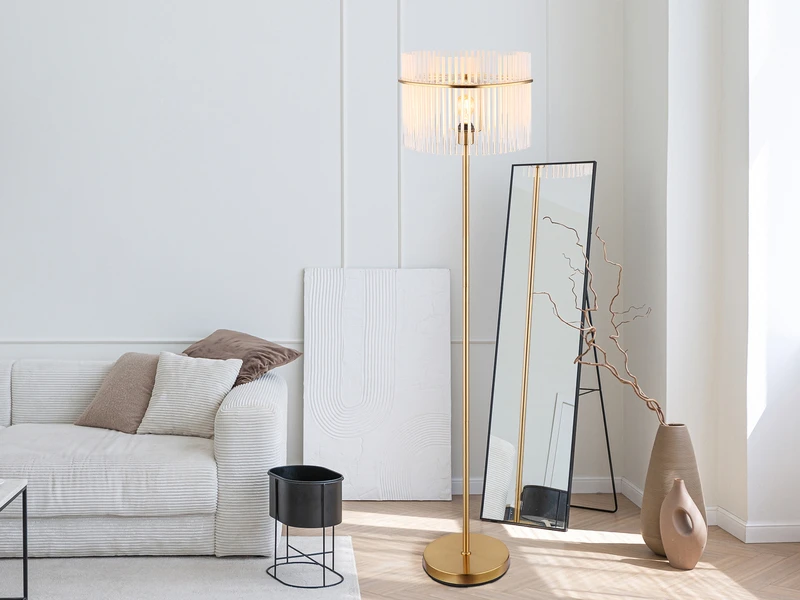 MeineWunschleuchte LED Retro Stehleuchte Mit Transparenten Echtglas Stäben, Höhe 152cm 5 MeineWunschleuchte LED Retro Stehleuchte Mit Transparenten Echtglas Stäben, Höhe 152cm – Bild 5