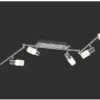 Trio Leuchten LED-Schiene, 6 X 4,5W Osram-LEDs, 2 Gelenke, Länge Max.150cm, Alu Gebürstet