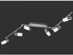 Trio Leuchten LED-Schiene, 6 X 4,5W Osram-LEDs, 2 Gelenke, Länge Max.150cm, Alu Gebürstet
