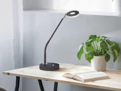 Fischer & Honsel LED Schreibtischlampe DENT Schwarz Mit Dimmer - Höhe 60cm
