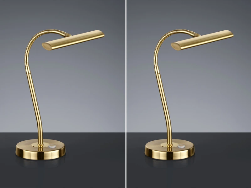 MeineWunschleuchte LED Schreibtischleuchte In Messing Matt, 2er SET Mit 4-Stufen Dimmer 3 MeineWunschleuchte LED Schreibtischleuchte In Messing Matt, 2er SET Mit 4-Stufen Dimmer – Bild 3