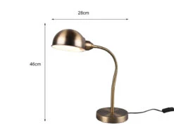 MeineWunschleuchte LED Schreibtischleuchte Mit Flexarm In Altmessing, Höhe 46cm 11 MeineWunschleuchte LED Schreibtischleuchte Mit Flexarm In Altmessing, Höhe 46cm -Licht Welt Geschaft led schreibtischleuchte mit flexarm in altmessing 1 3